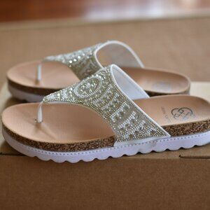 White Sparkly Sandals